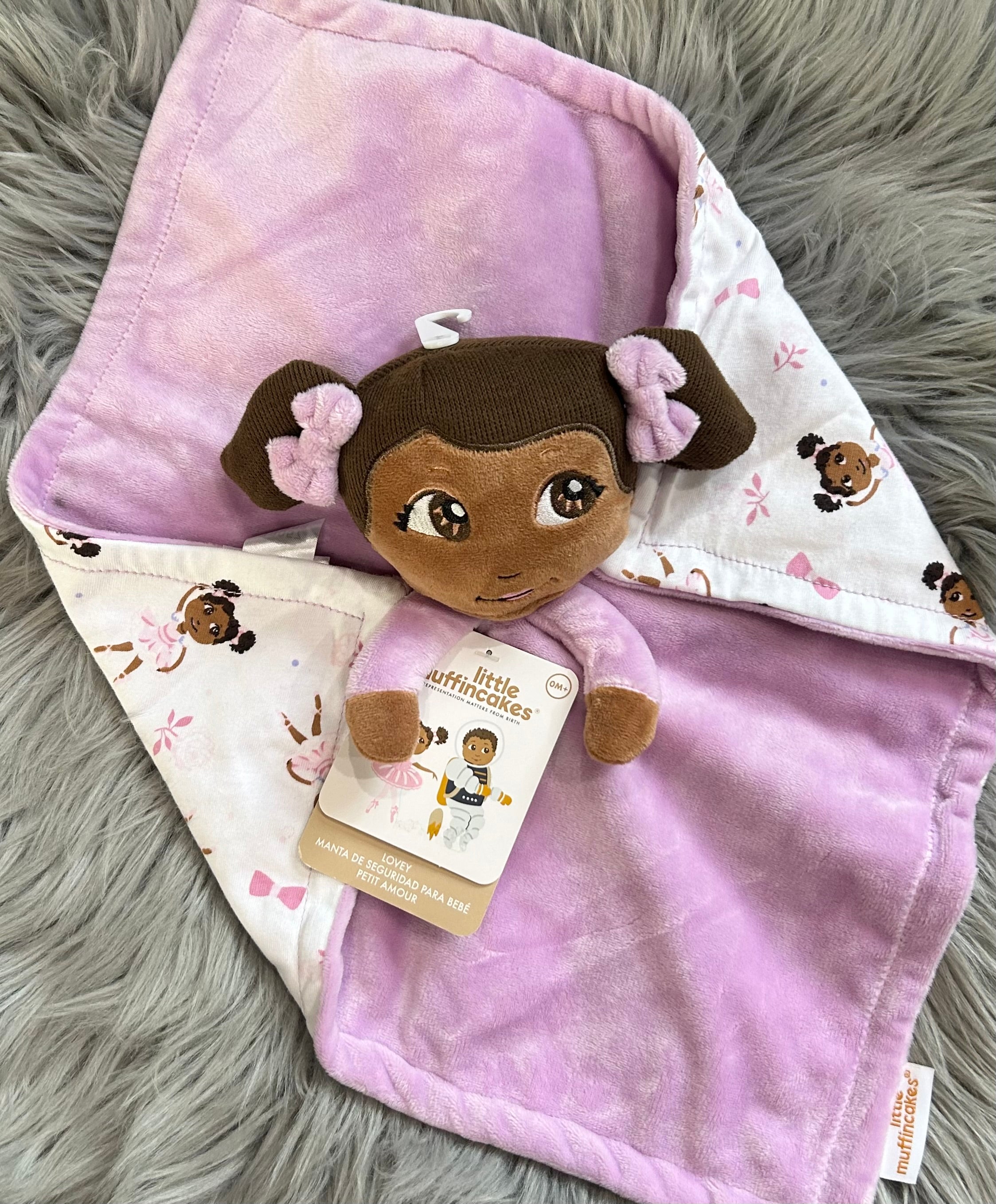 Little Muffincakes Lovey Baby Security Blanket in Ballerina & Bow Doll