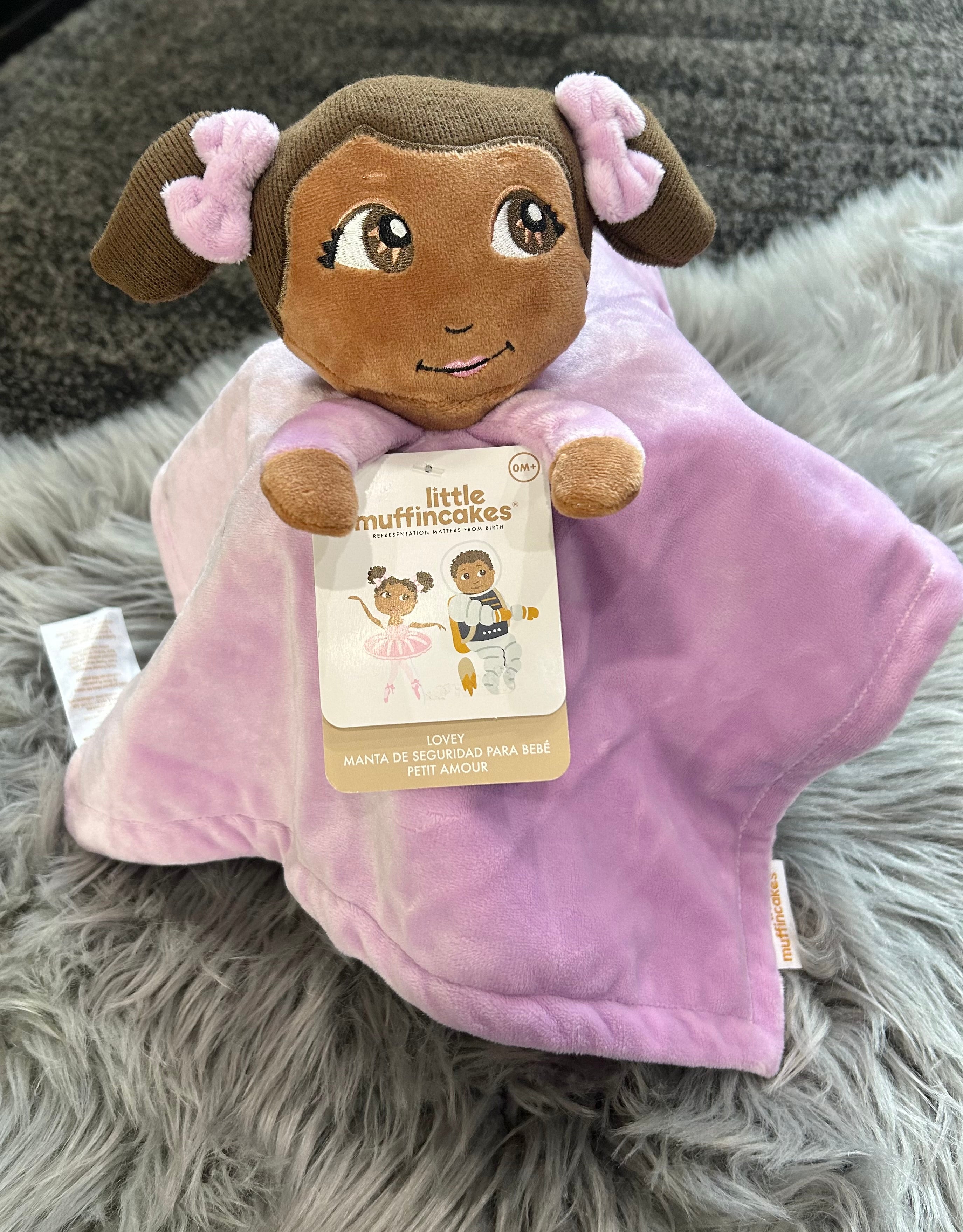 Little Muffincakes Lovey Baby Security Blanket in Ballerina & Bow Doll