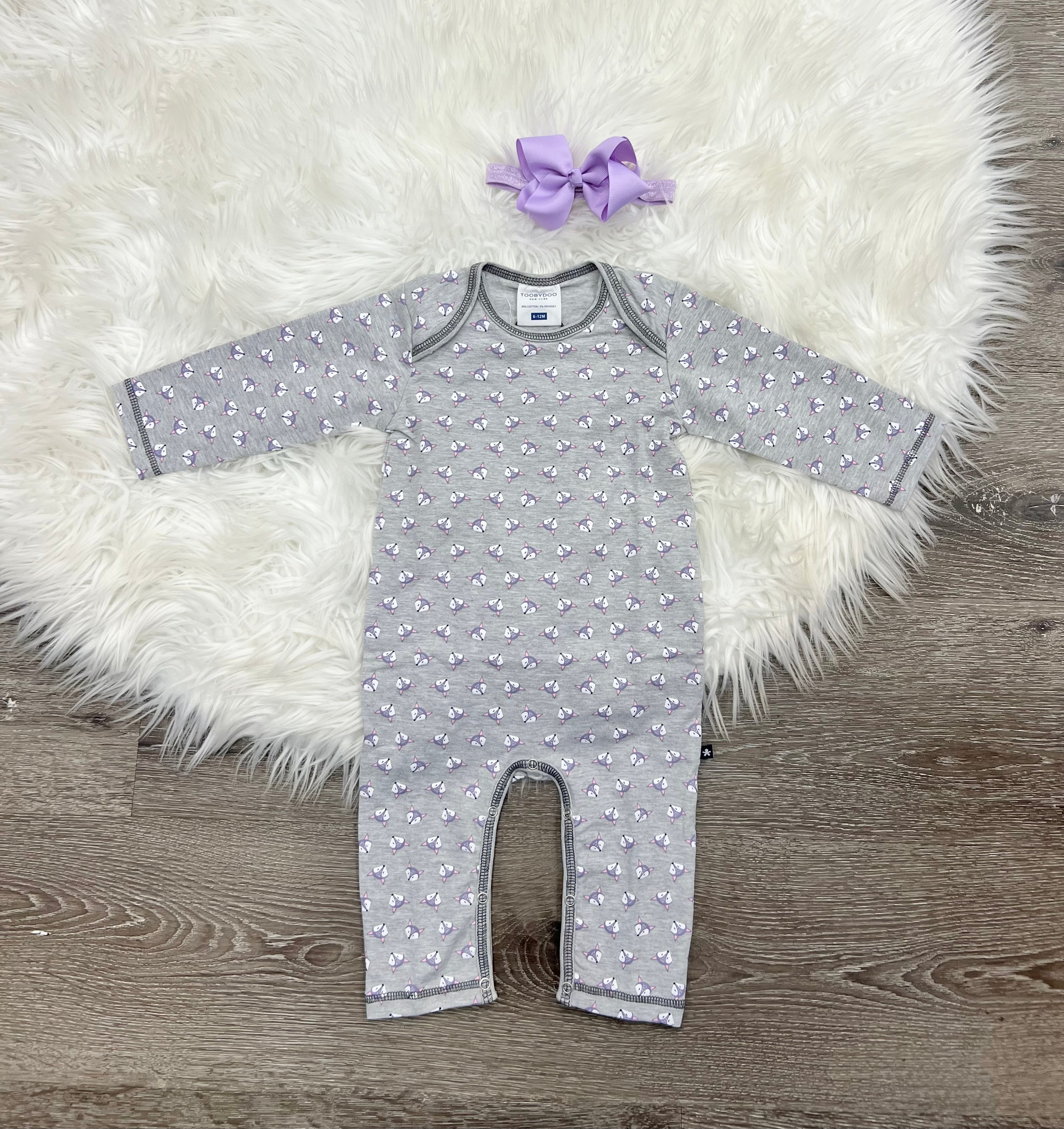 Toobydoo Purple Fox Slim Leg Jumpsuit B10555