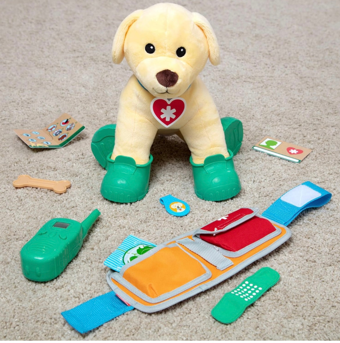 Melissa & Doug Let’s Explore™ Ranger Dog Plush with Search and Rescue Gear Search and Rescue Dog Stuffed Animal for Kids Ages 3+