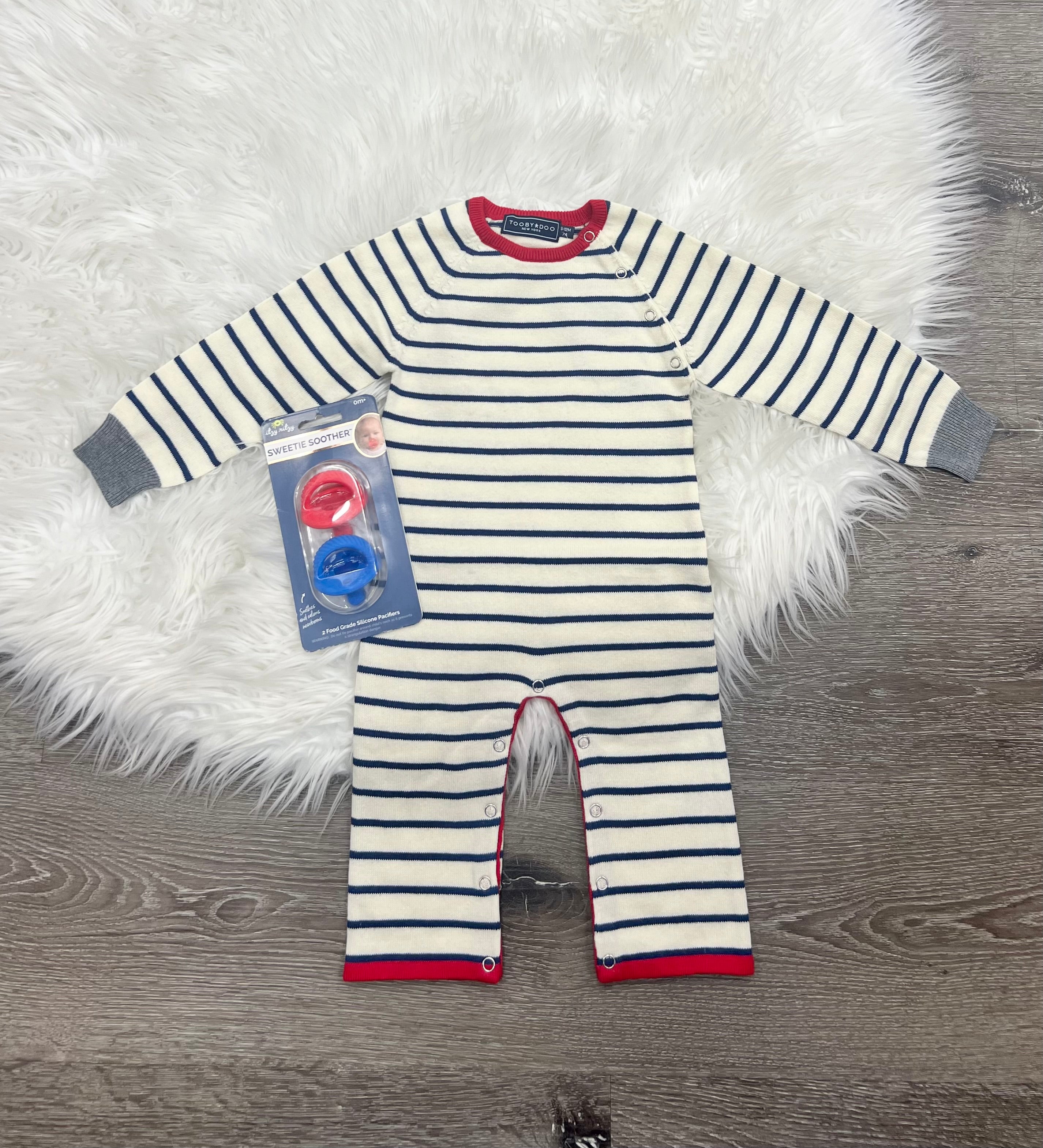 Toobydoo Striped Sweater Jumpsuit B10189