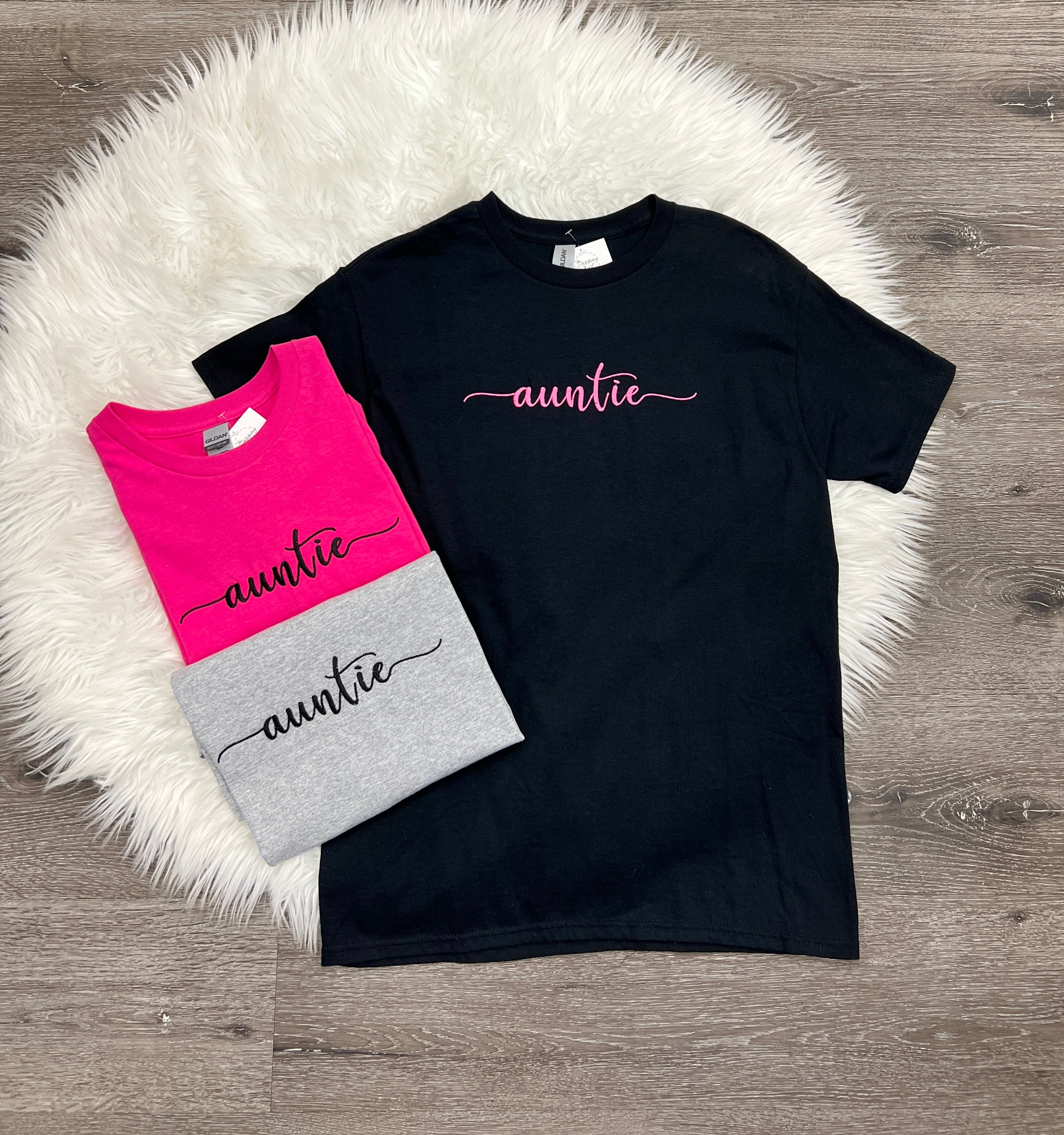 Embroidered Auntie T-Shirt