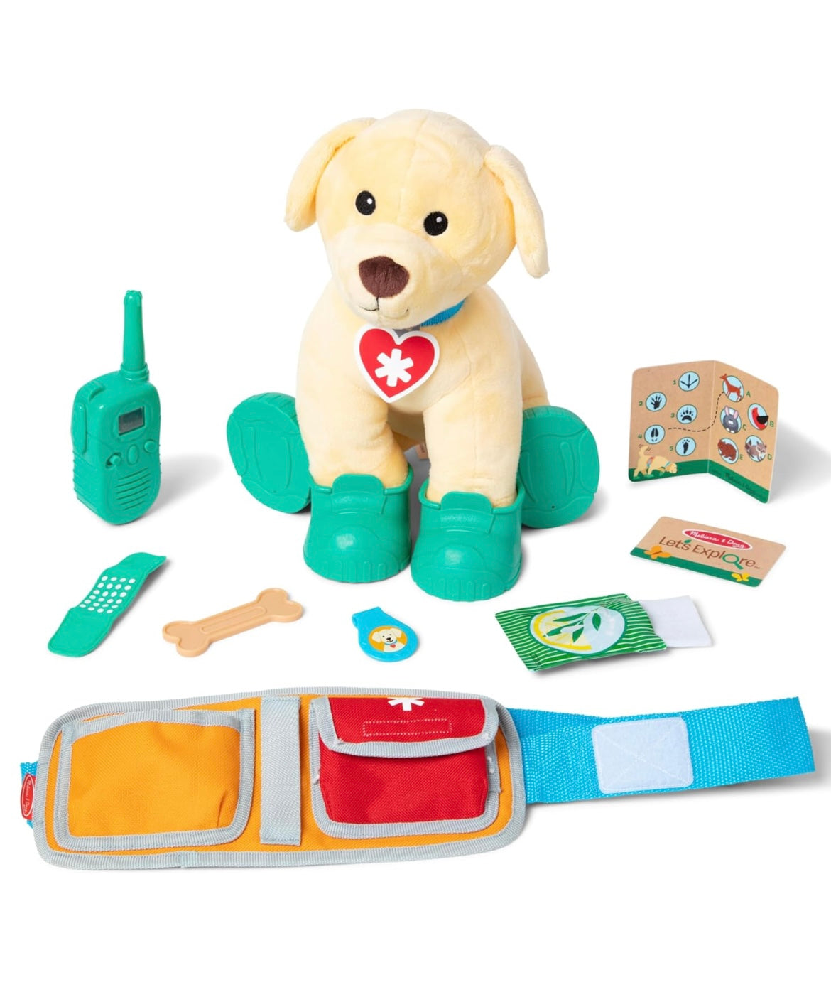 Melissa & Doug Let’s Explore™ Ranger Dog Plush with Search and Rescue Gear Search and Rescue Dog Stuffed Animal for Kids Ages 3+