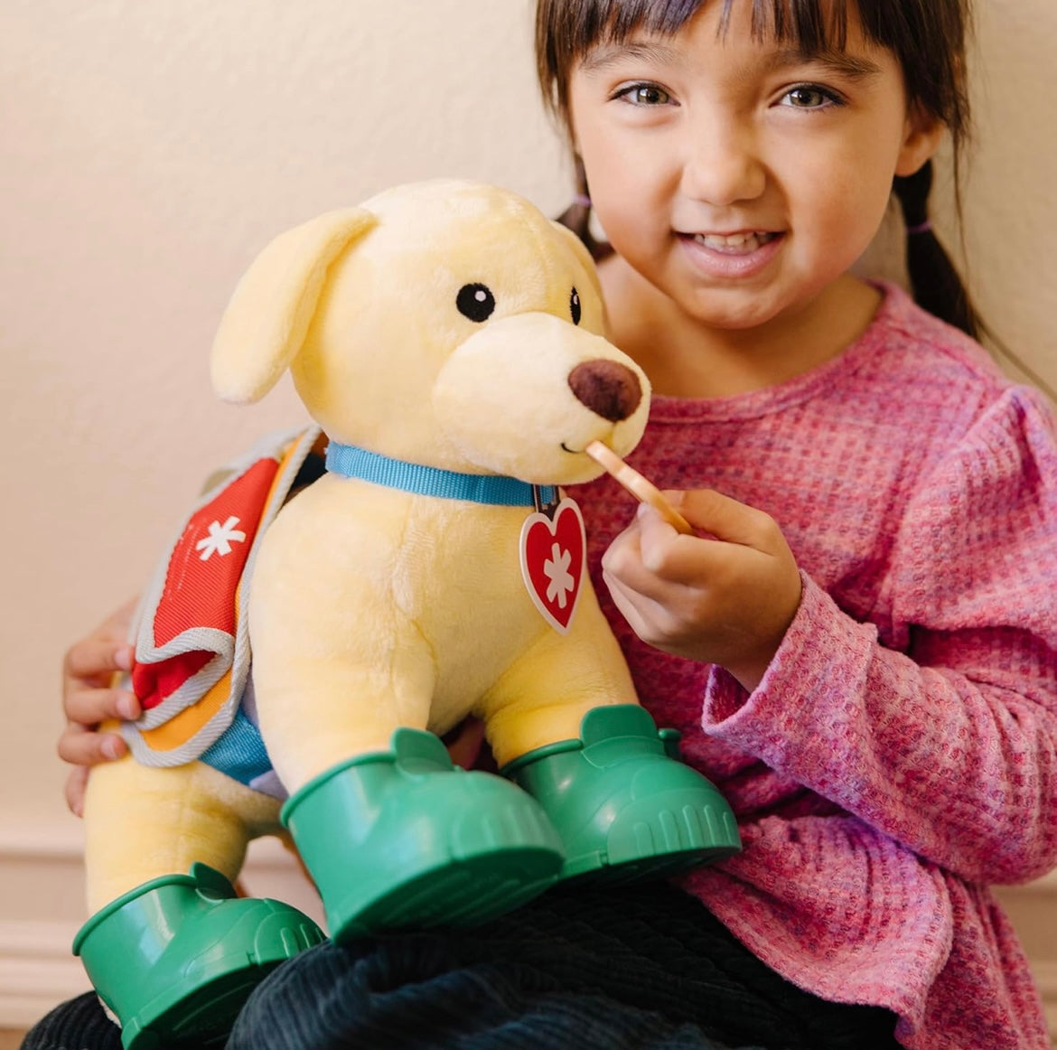 Melissa & Doug Let’s Explore™ Ranger Dog Plush with Search and Rescue Gear Search and Rescue Dog Stuffed Animal for Kids Ages 3+