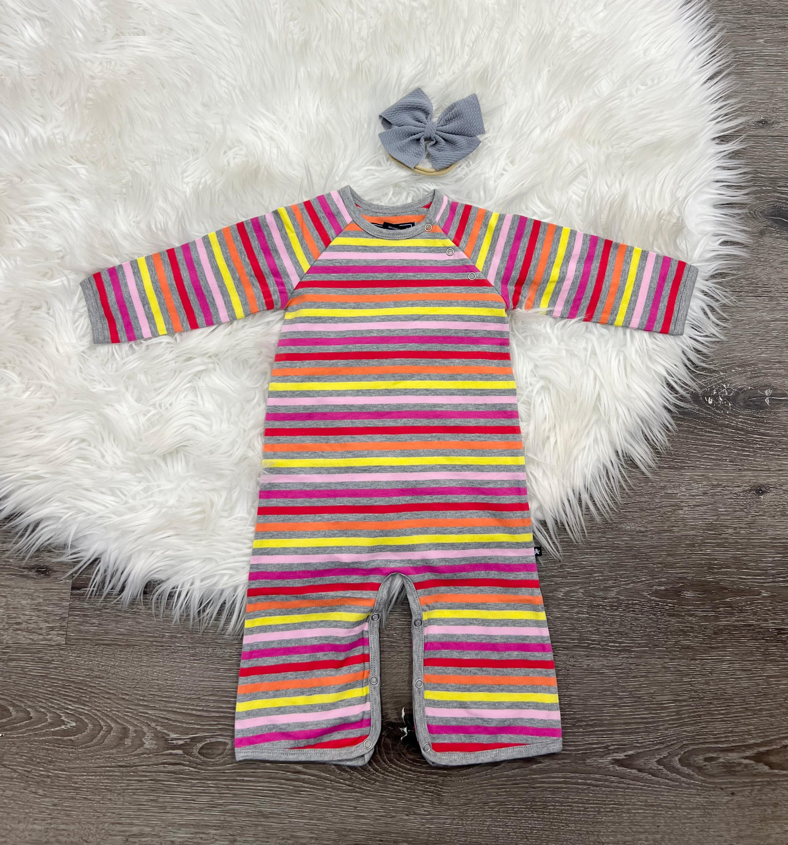 Toobydoo Multicolored Striped Romper