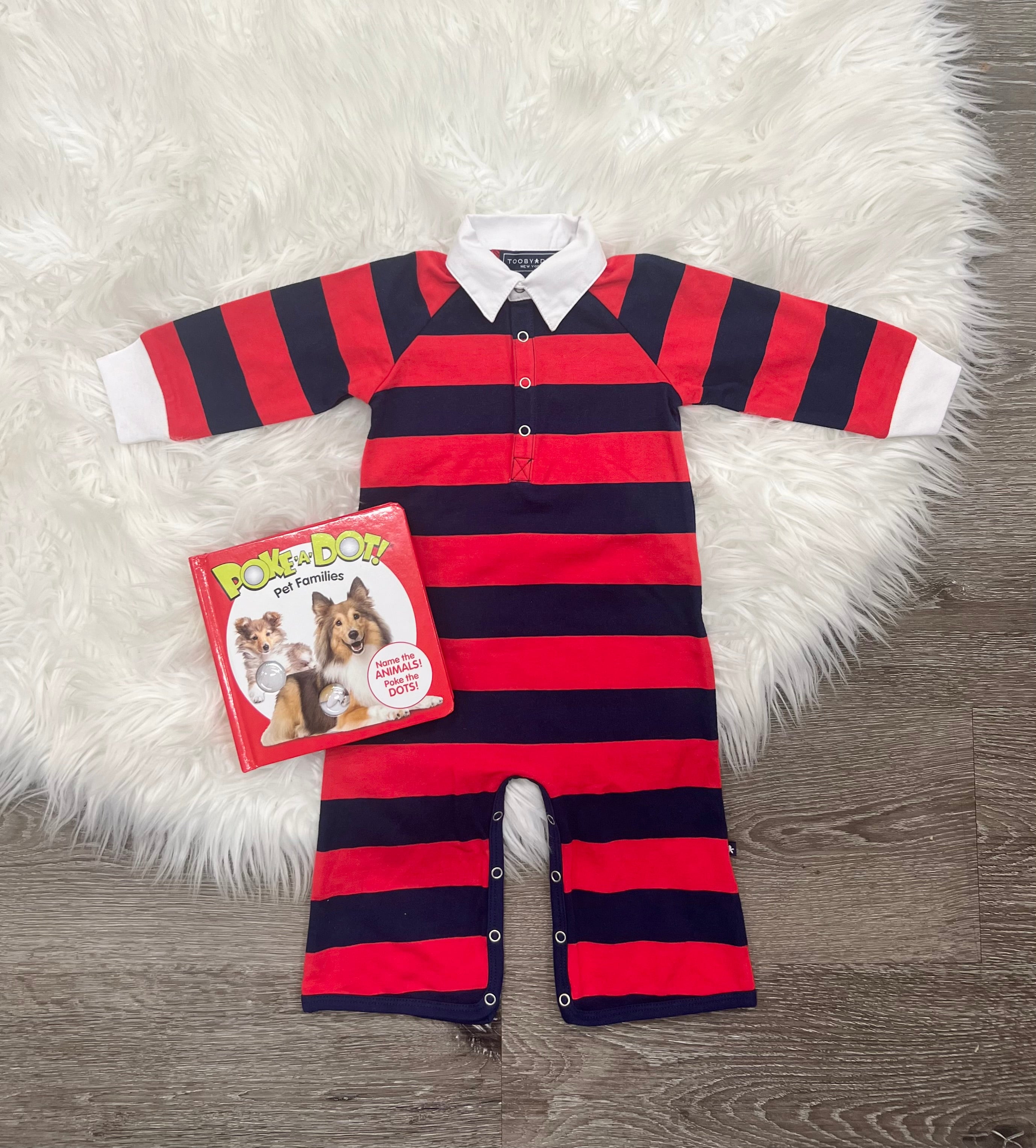 Toobydoo Collared Striped Jumpsuit B10222