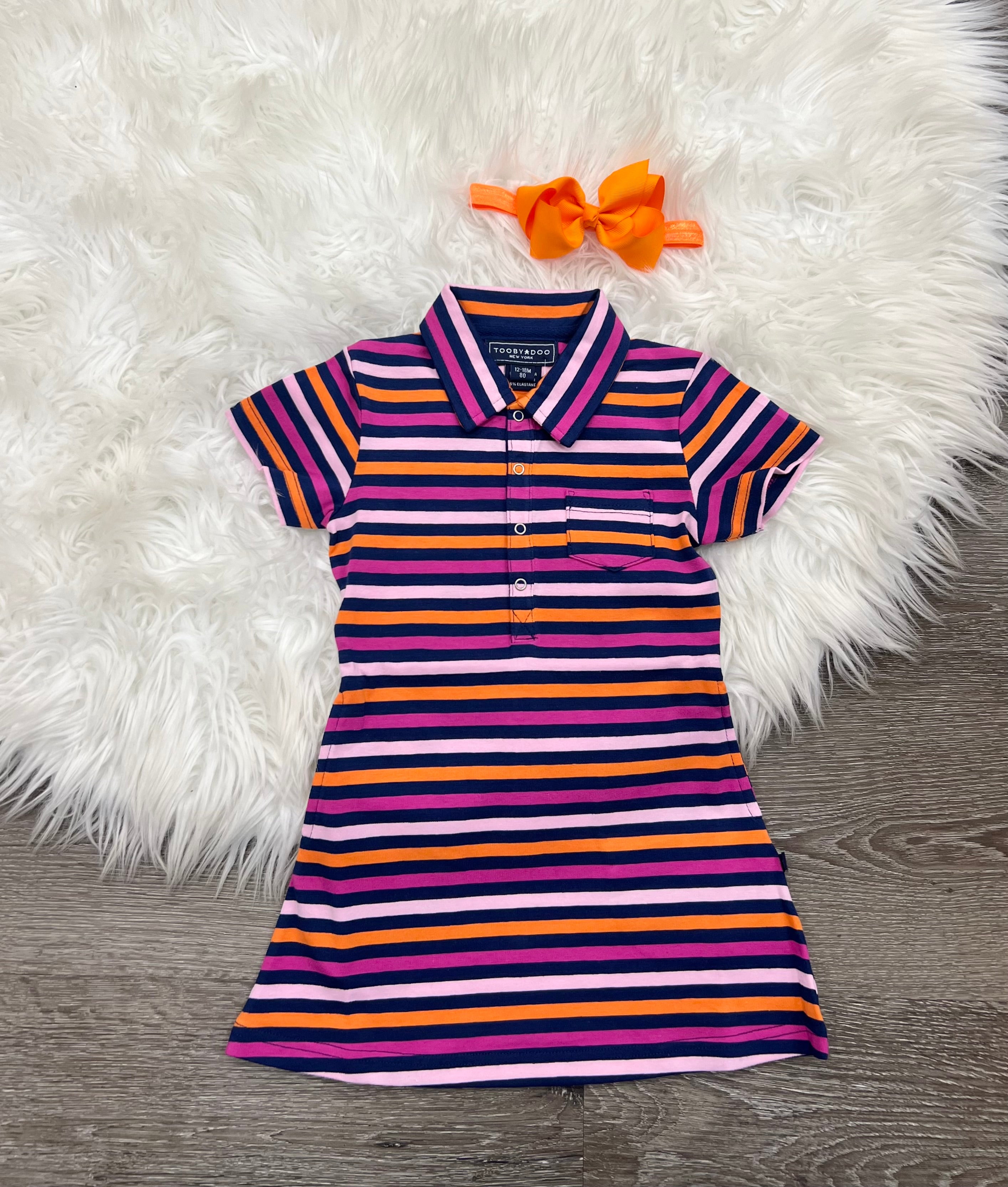 Toobydoo Striped Polo Dress 302082-03