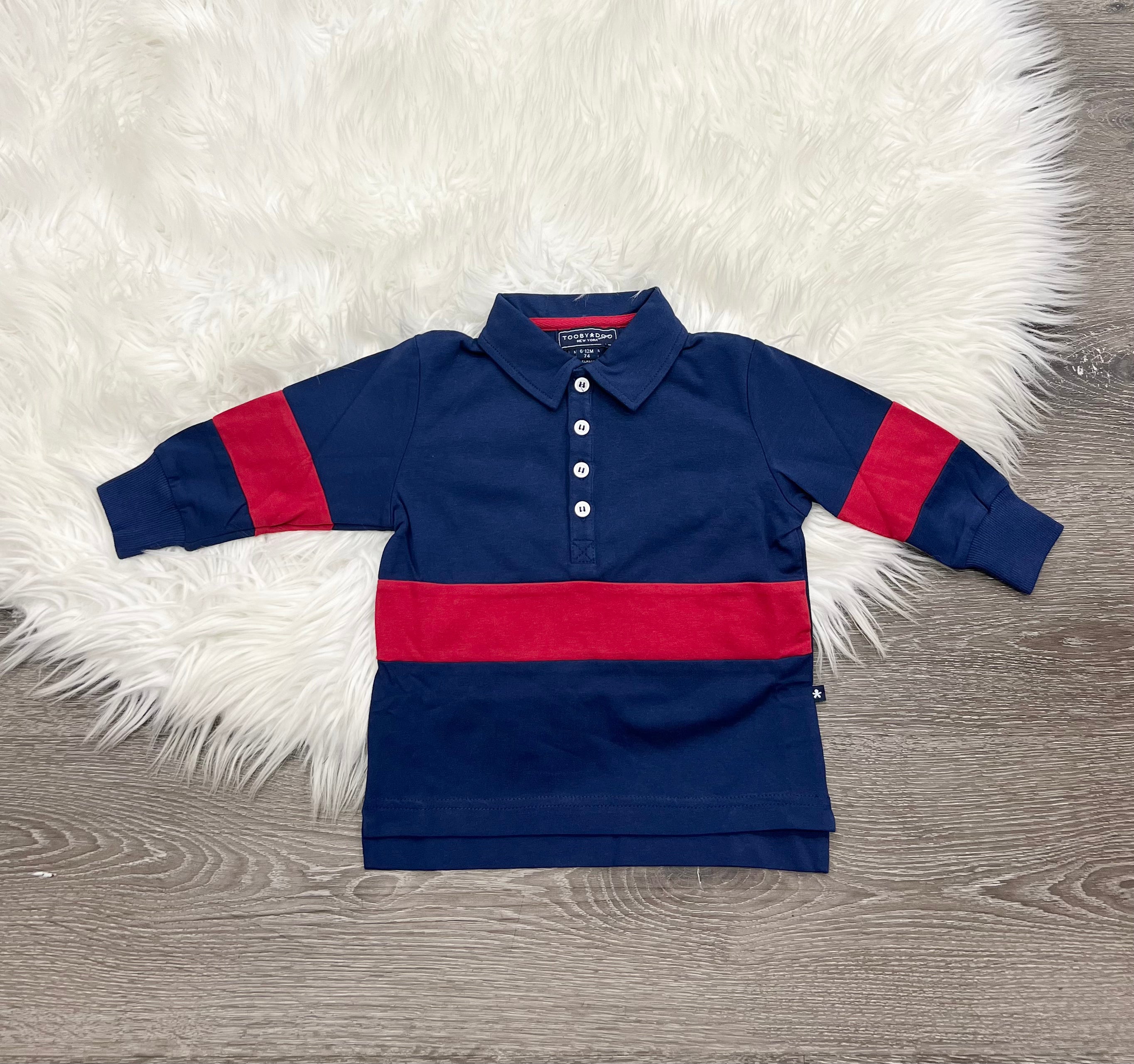 Toobydoo Blue And Red Polo Shirt 203041-01