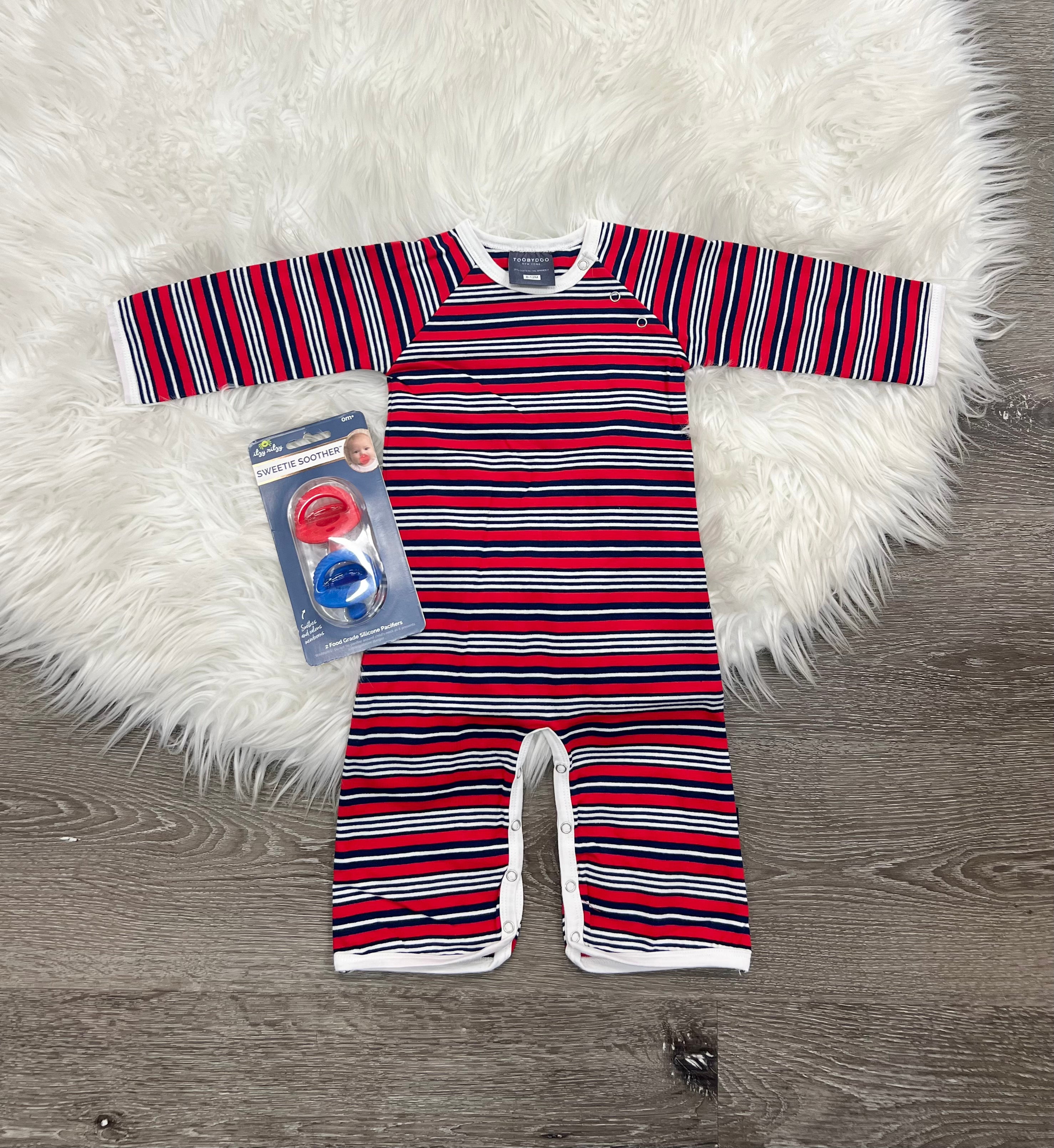 Toobydoo Red, White And Blue Bootcut Jumpsuit B10392