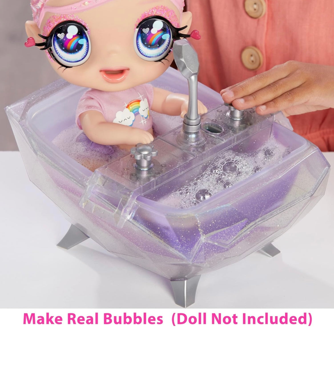 MGA Entertainment Glitter Babyz™ Color Change Bubbling Bathtub