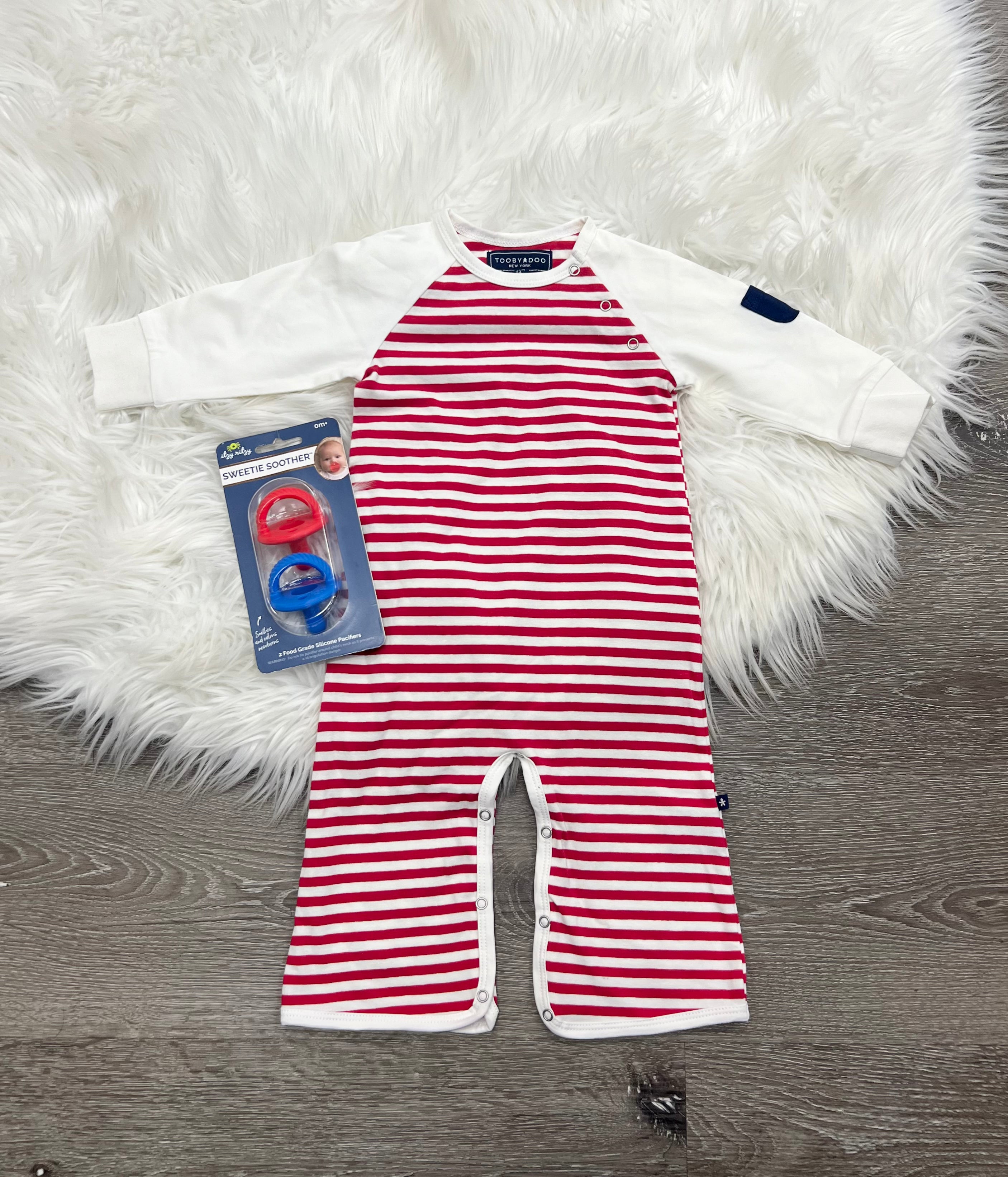 Toobydoo Red And White Jumpsuit