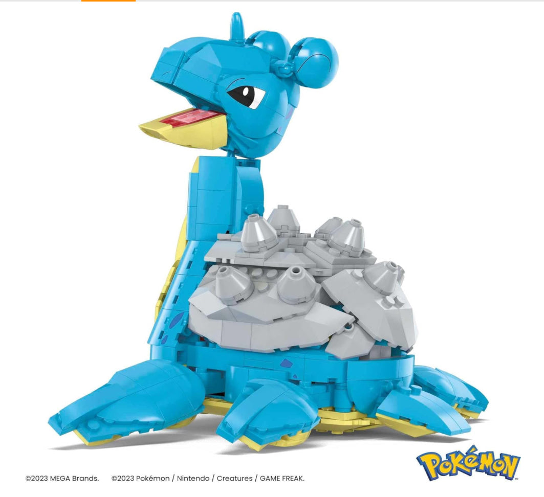 MEGA Pokémon Building Toys Set Lapras with 527 Pieces, Articulated and Poseable with Motion, 6 Inches Tall, for Kids