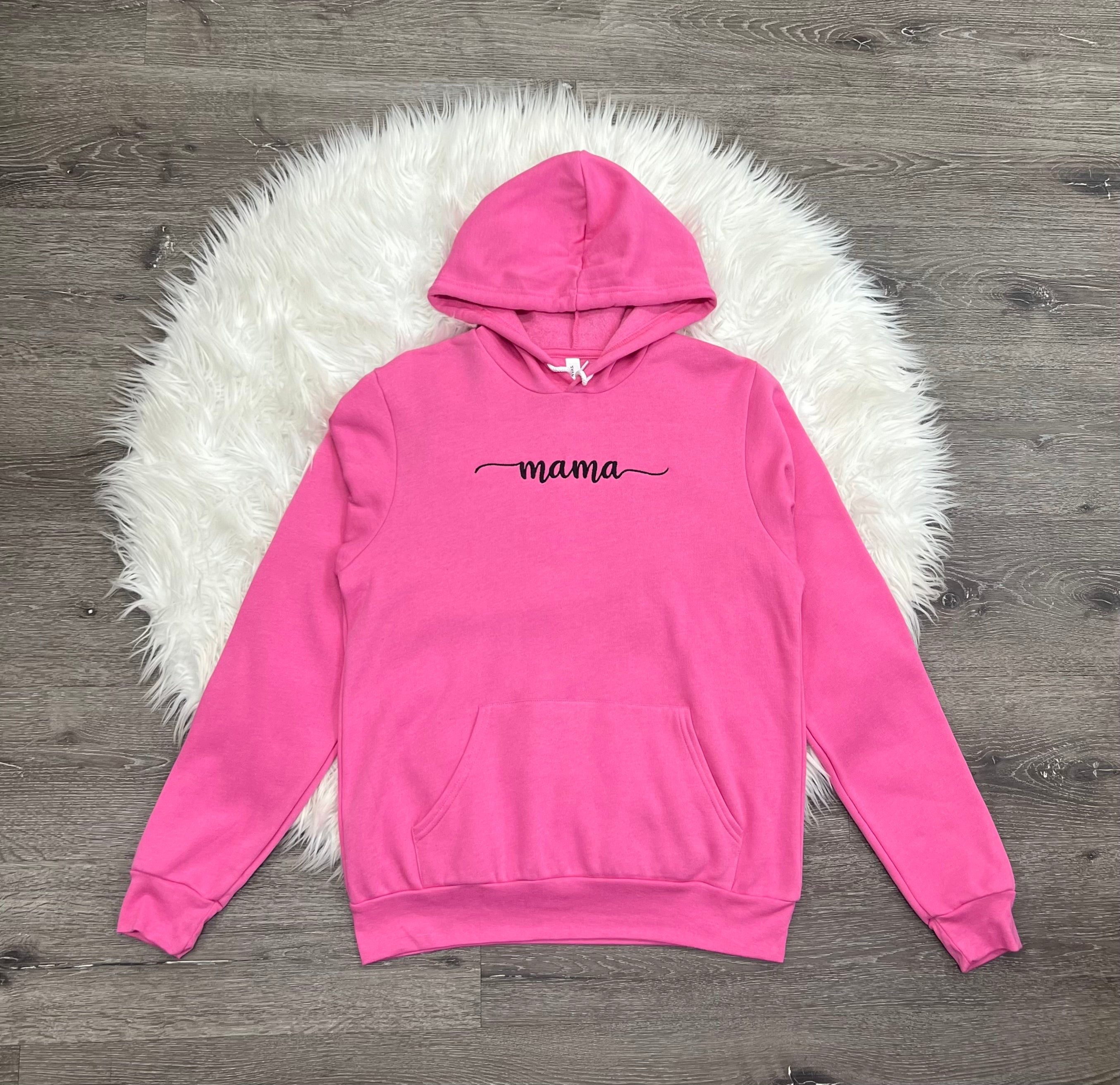 Embroidered Pink Mama & Mini Sweatshirt