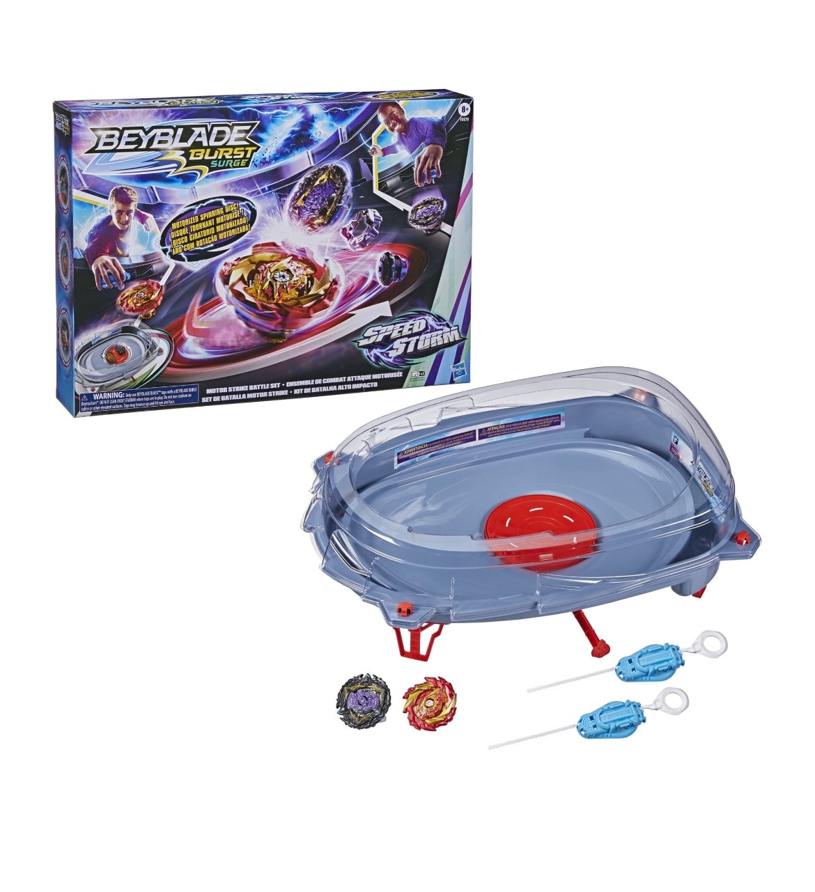 Beyblade Burst Surge Speedstorm Motor Strike Battling Top Set