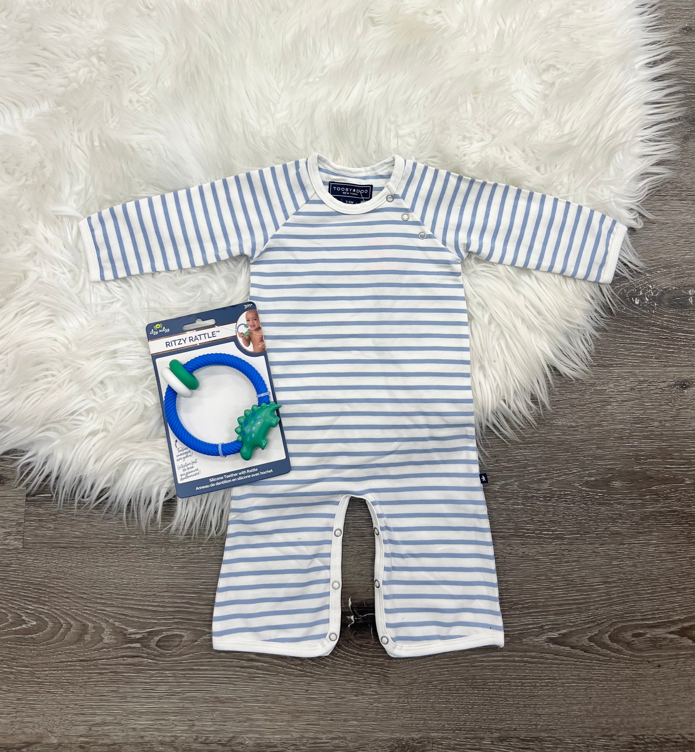 Toobydoo Blue & White Striped Jumpsuit 101010-4