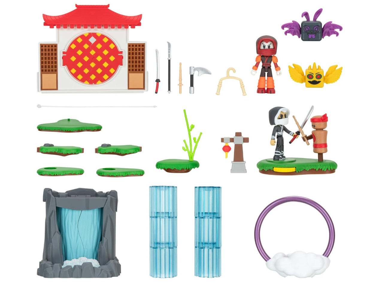 DevSeries Ninja Legends Valley Playset Action-Packed Playset with Five Interactive Play Zone, Two Figures, Accessories, and Exclusive Virtual Item Code