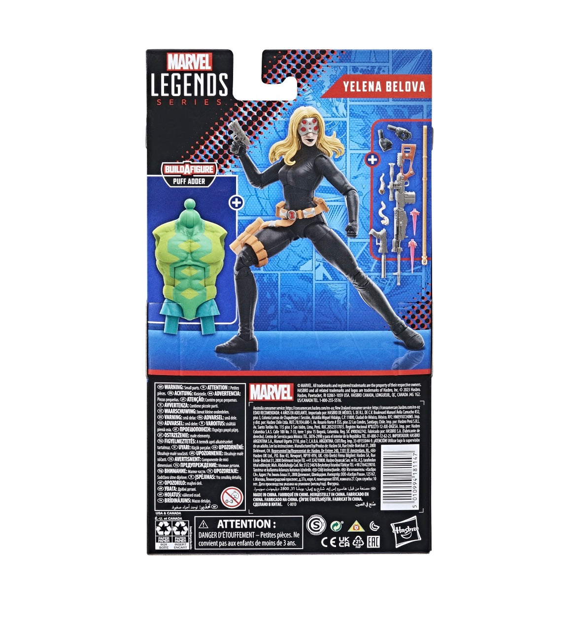 Marvel Legends Series: Yelena Belova Black Widow, Marvel Classic Comic Action Figure (6”)