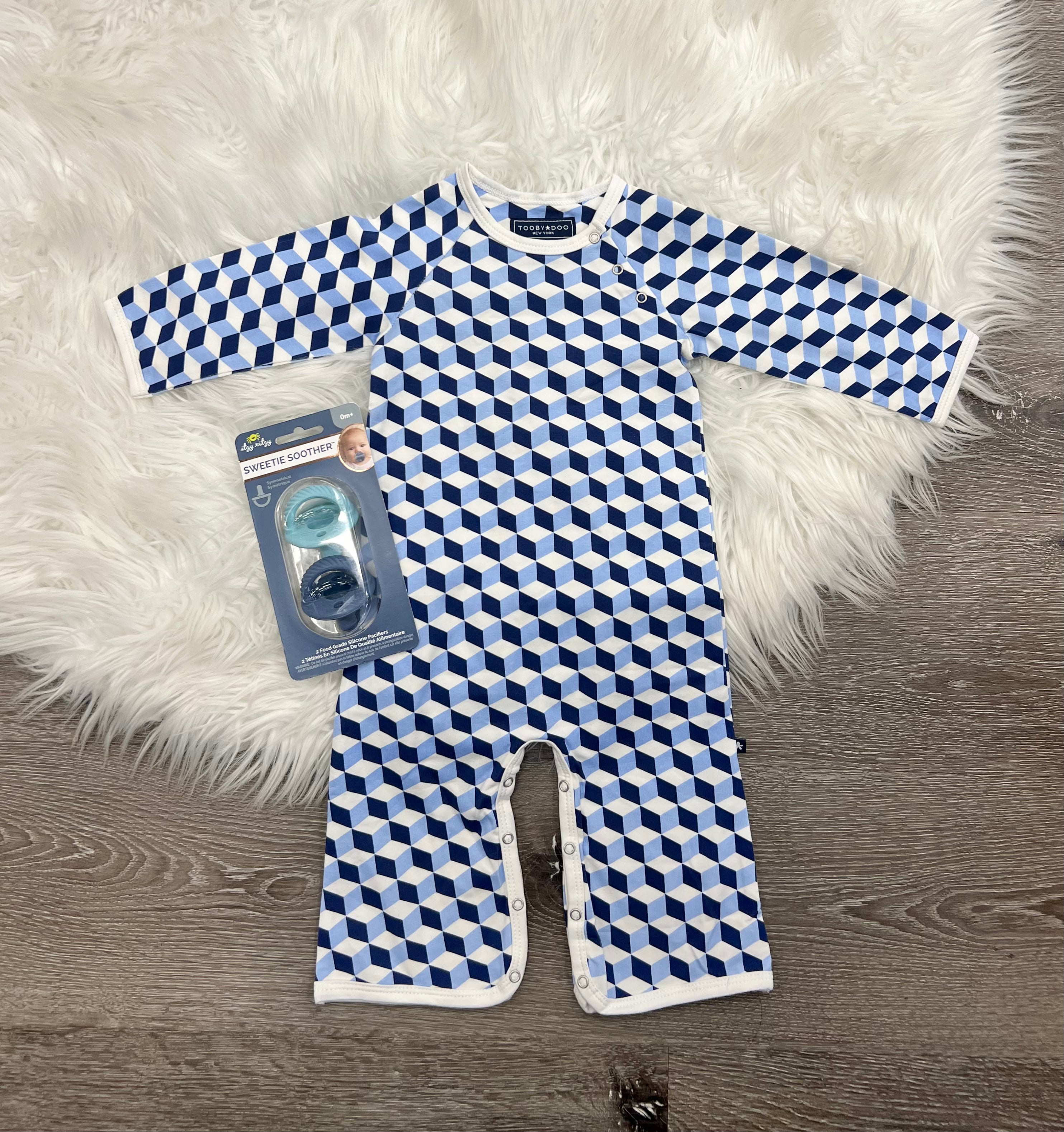 Toobydoo Blue Patterned Jumpsuit