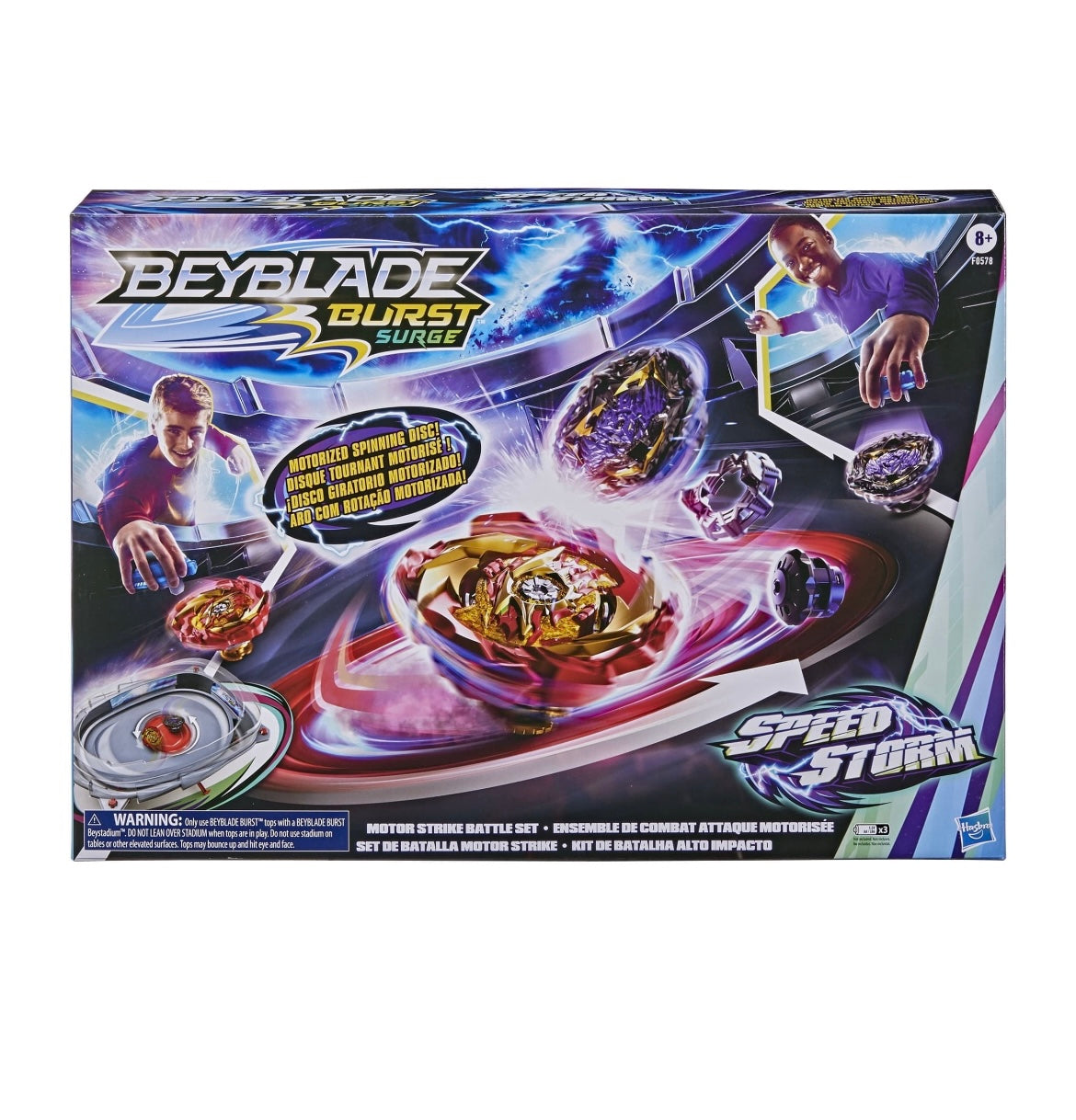 Beyblade Burst Surge Speedstorm Motor Strike Battling Top Set