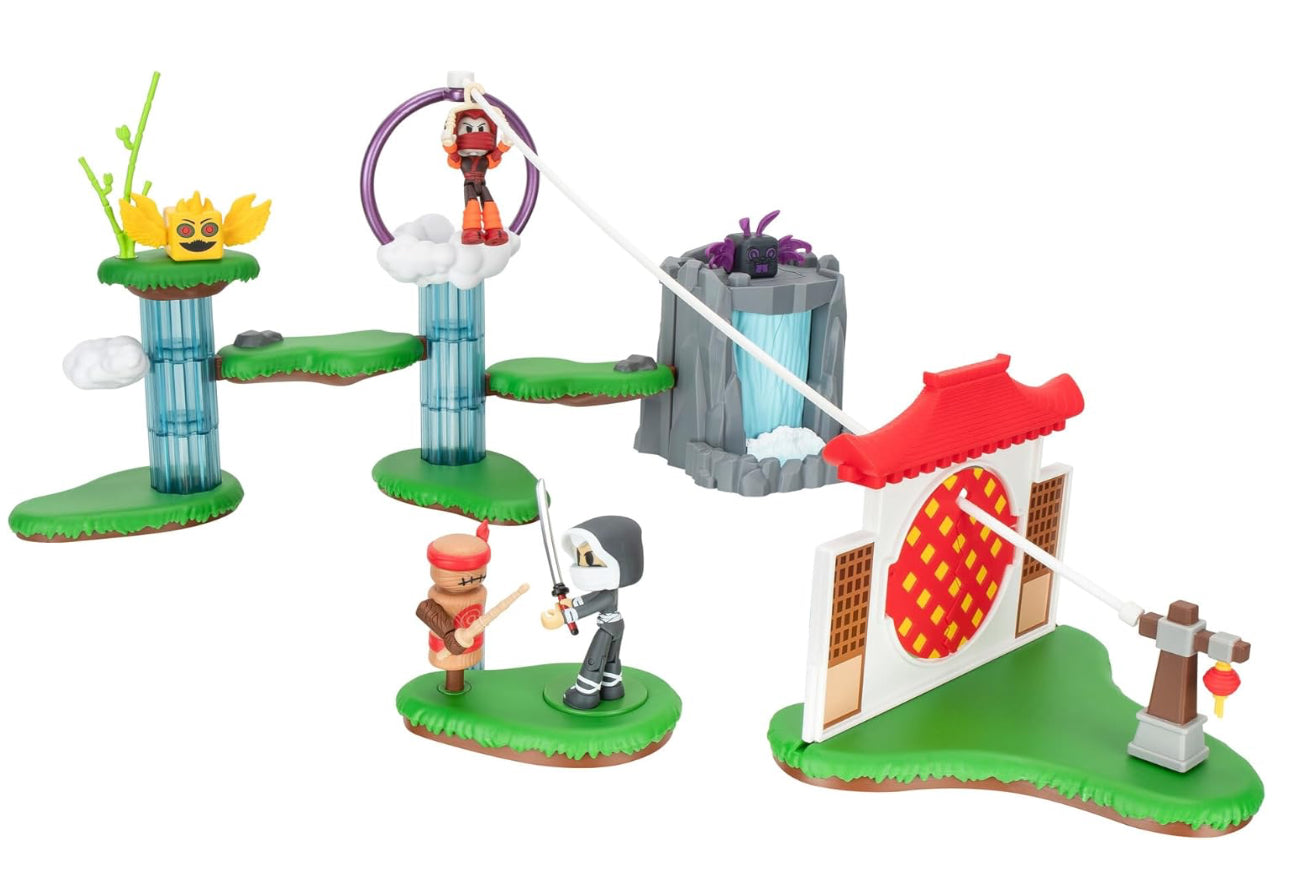 DevSeries Ninja Legends Valley Playset Action-Packed Playset with Five Interactive Play Zone, Two Figures, Accessories, and Exclusive Virtual Item Code