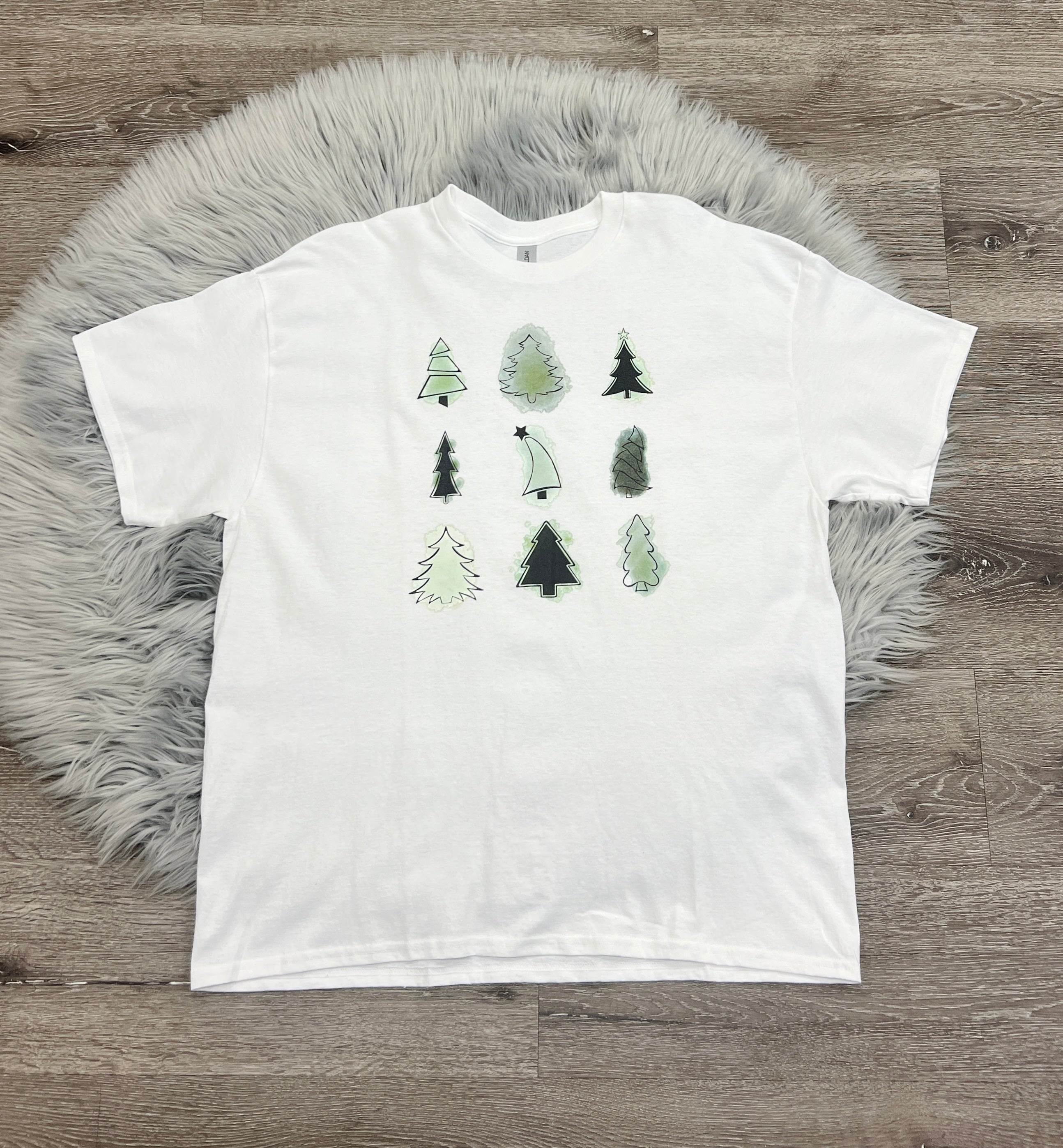 Green Holiday Tree Hues T-Shirt