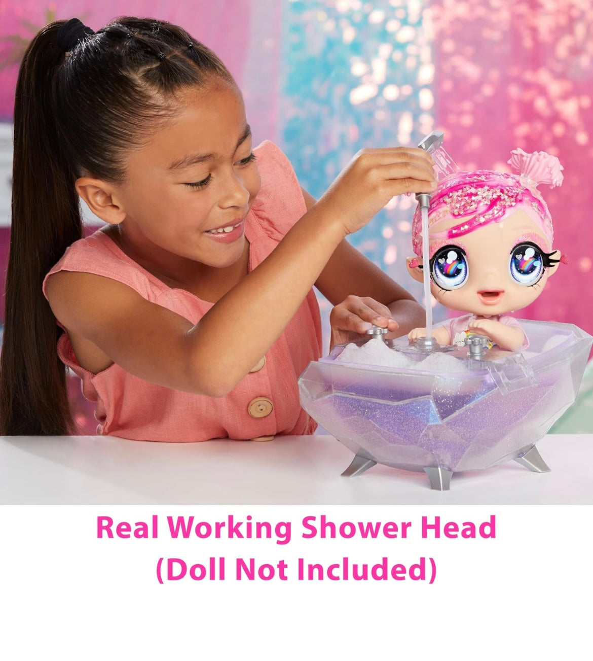 MGA Entertainment Glitter Babyz™ Color Change Bubbling Bathtub