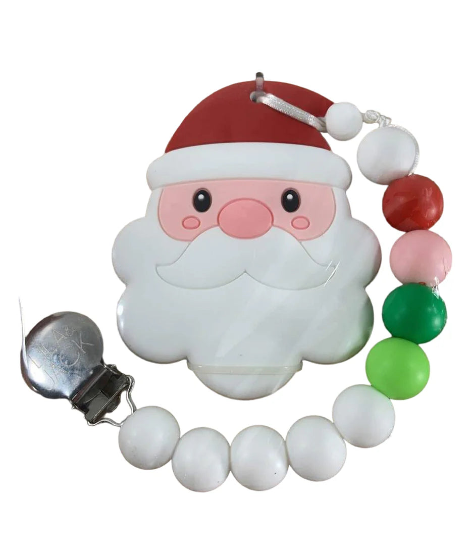 Lila & Jack Silicone Pacifier Clip & Santa Teether