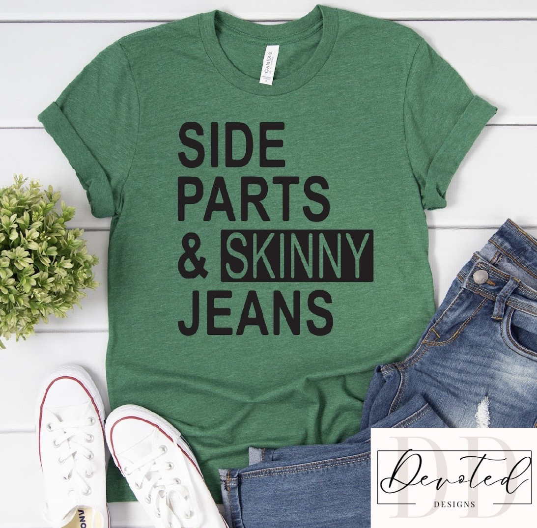 #000 Side Parts & Skinny Jeans