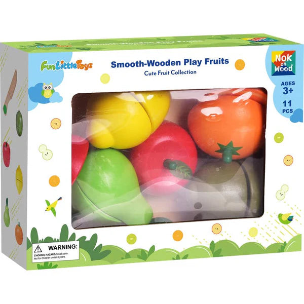 Wooden Pretend Cutting Play Food Toy (11 Pieces)