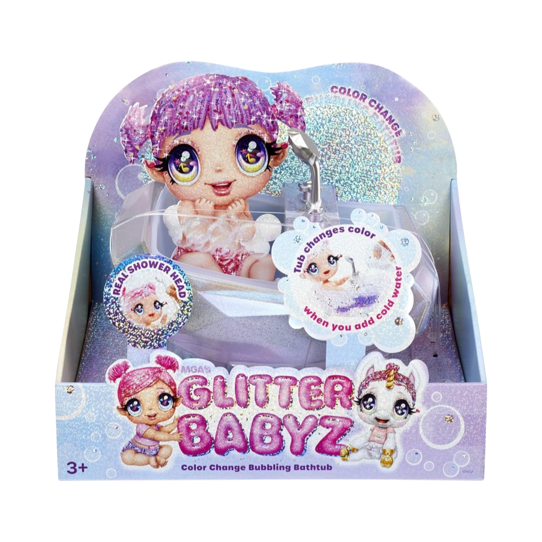 MGA Entertainment Glitter Babyz™ Color Change Bubbling Bathtub