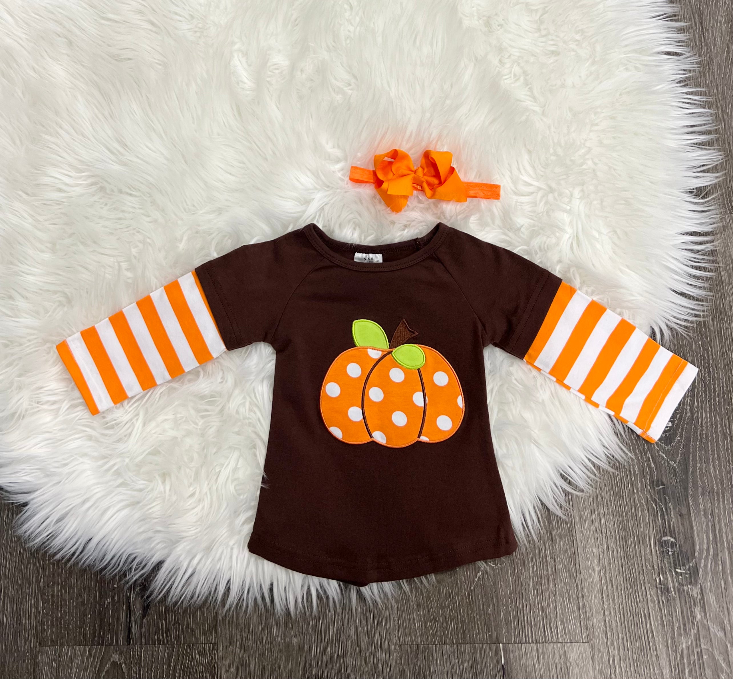 Polka Dot Pumpkin Top