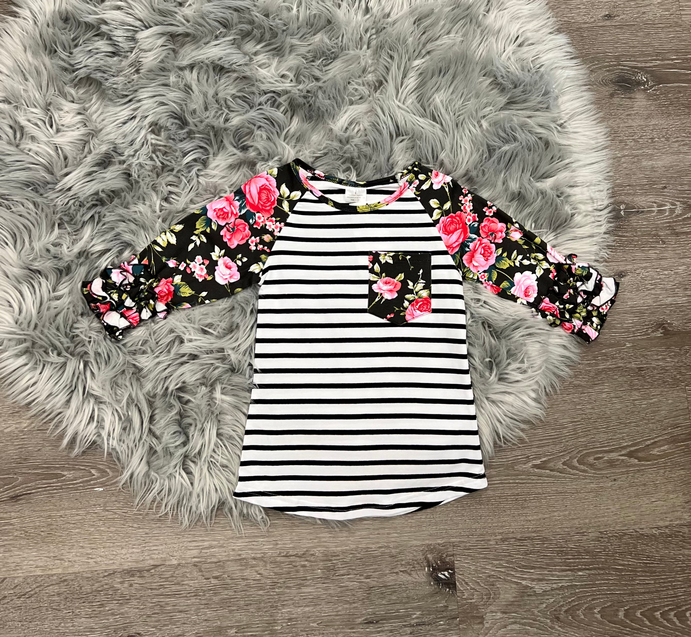 Floral Ruffle Top