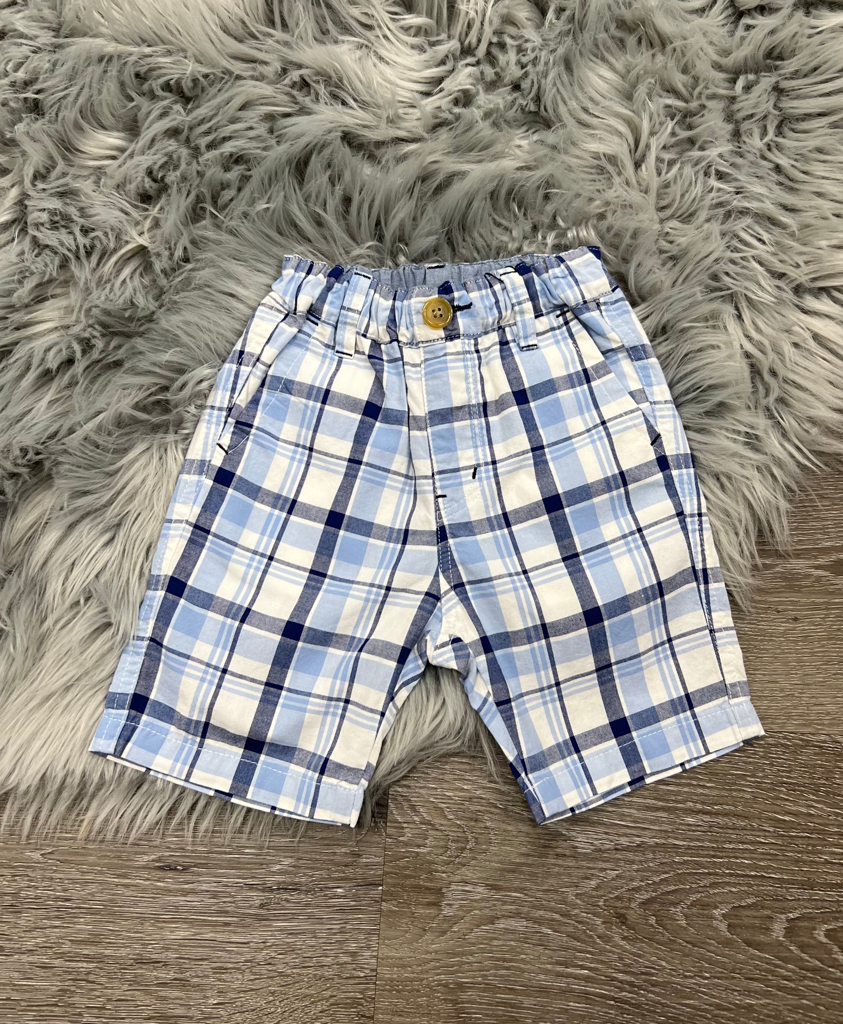 BitzKids Blue Plaid Shorts