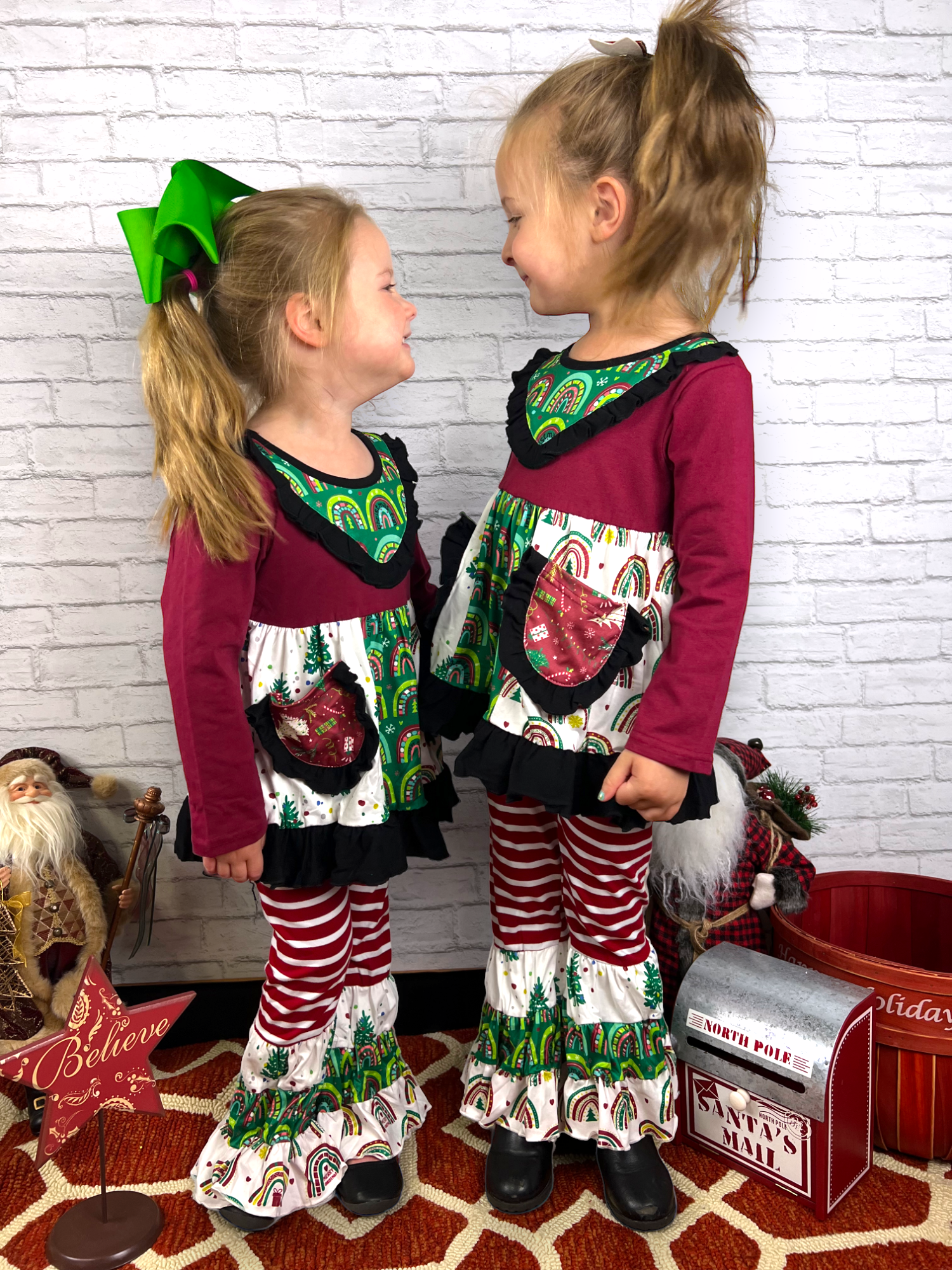 Holiday Rainbow Ruffles Outfit