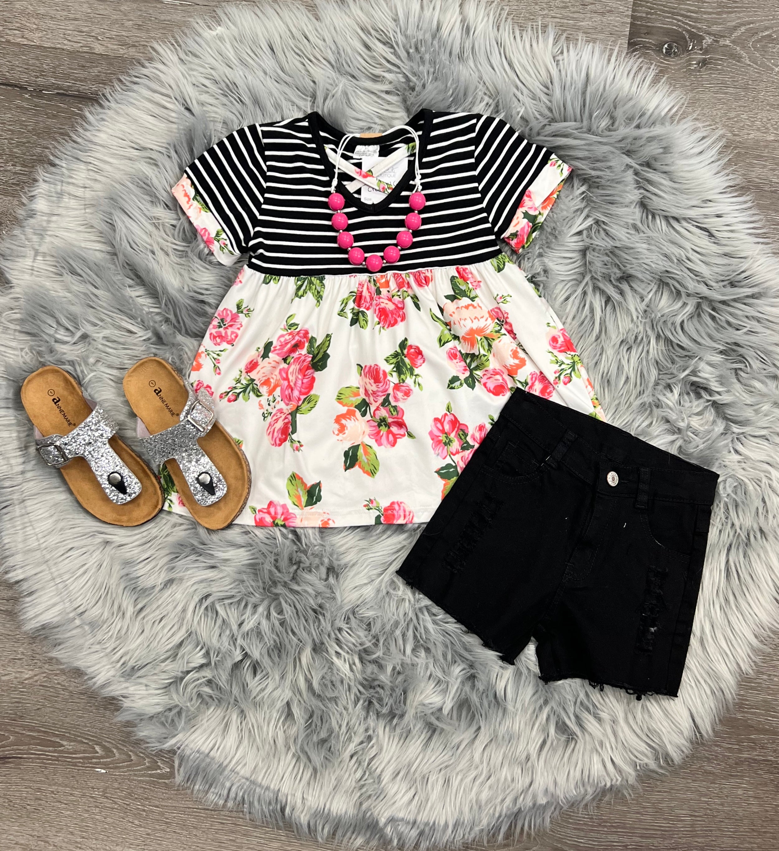 Floral Criss Cross Top