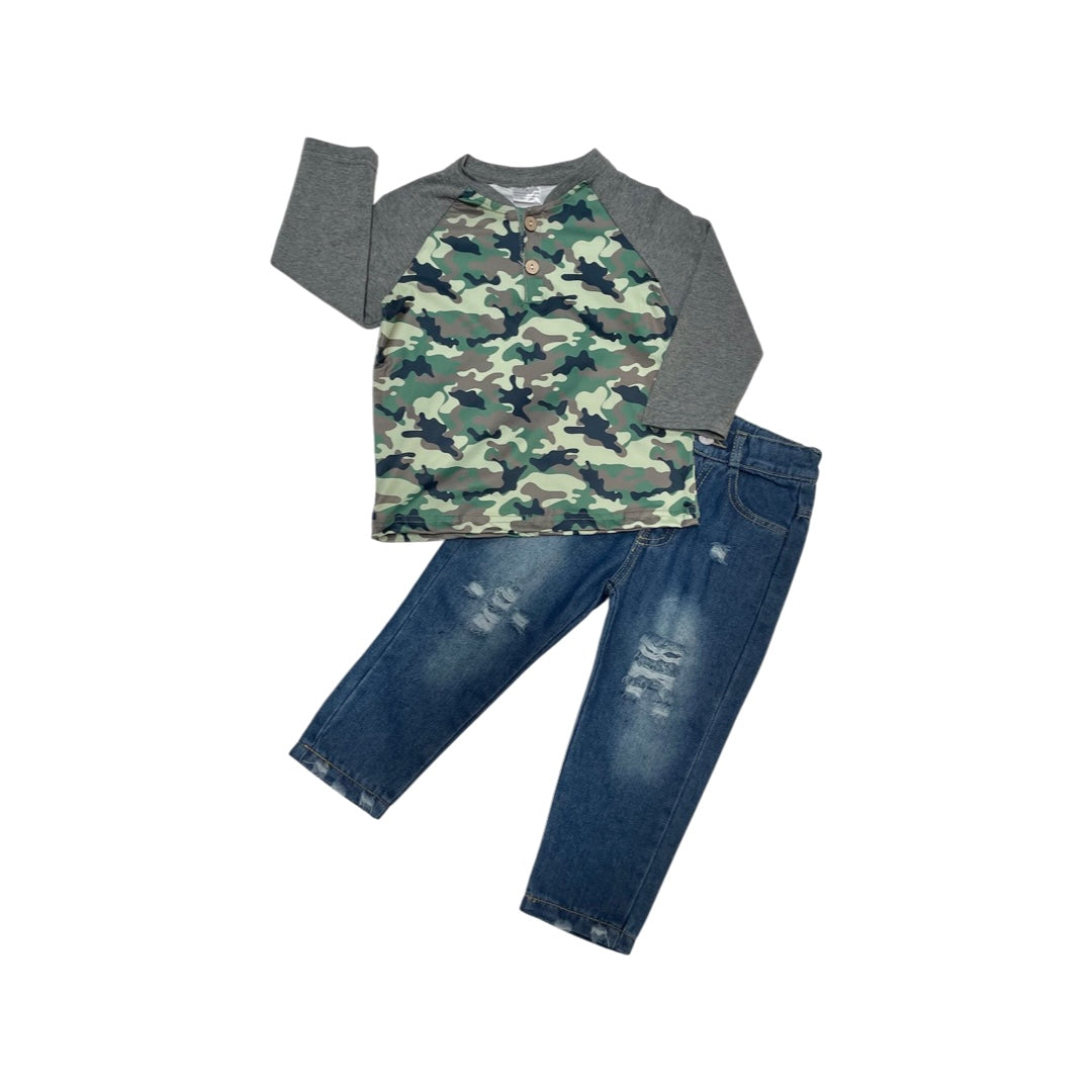 Camo Denim Set