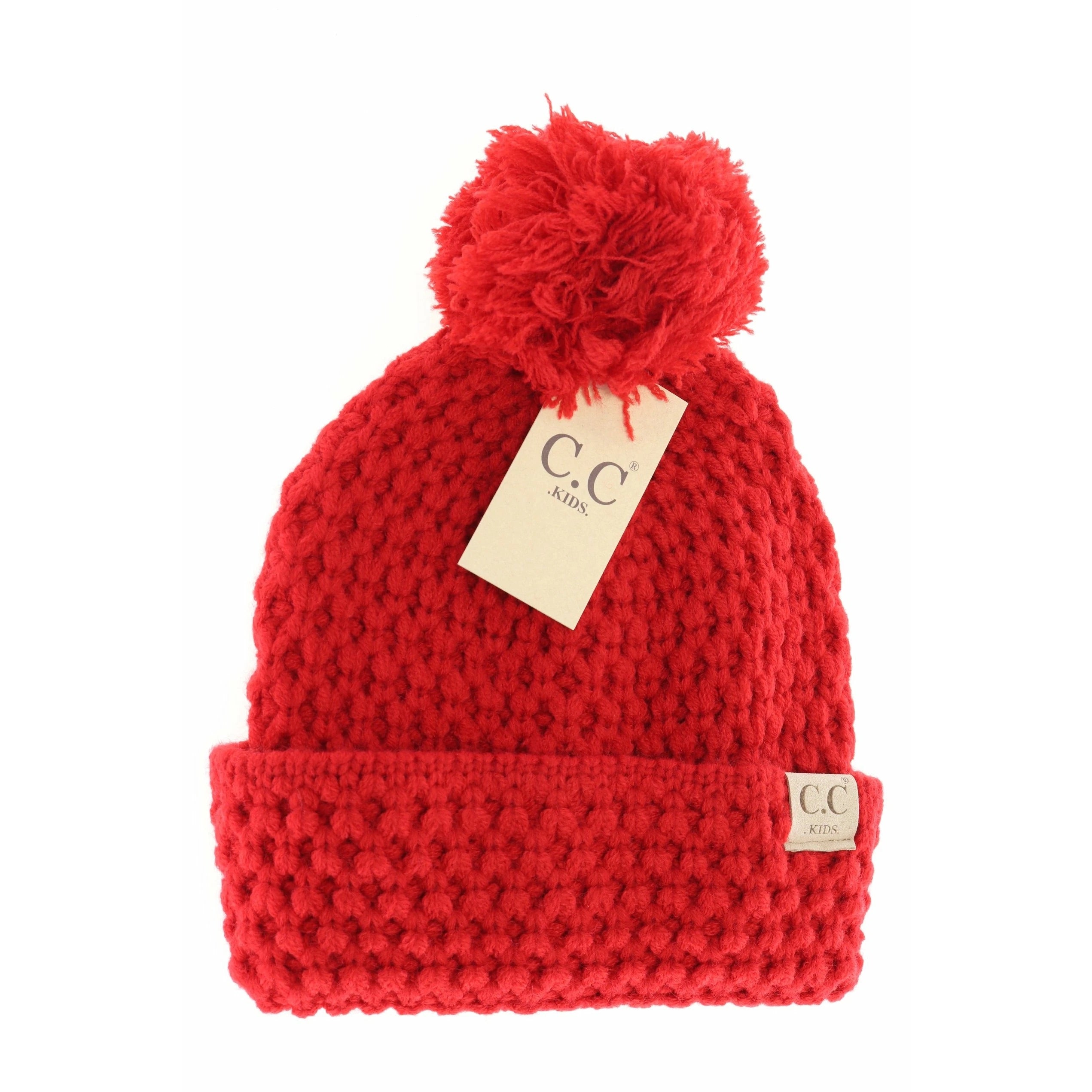 Buy red CC Stitch Knit Hats