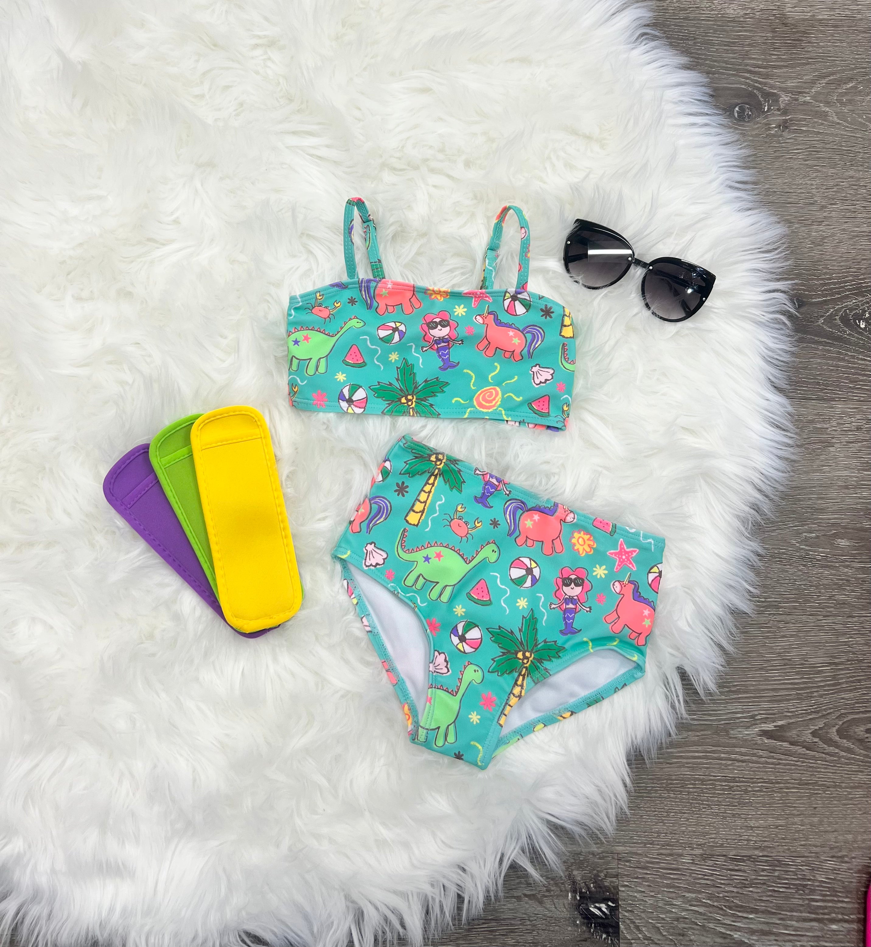 Dinos & Mermaids 2pc Swim Suit