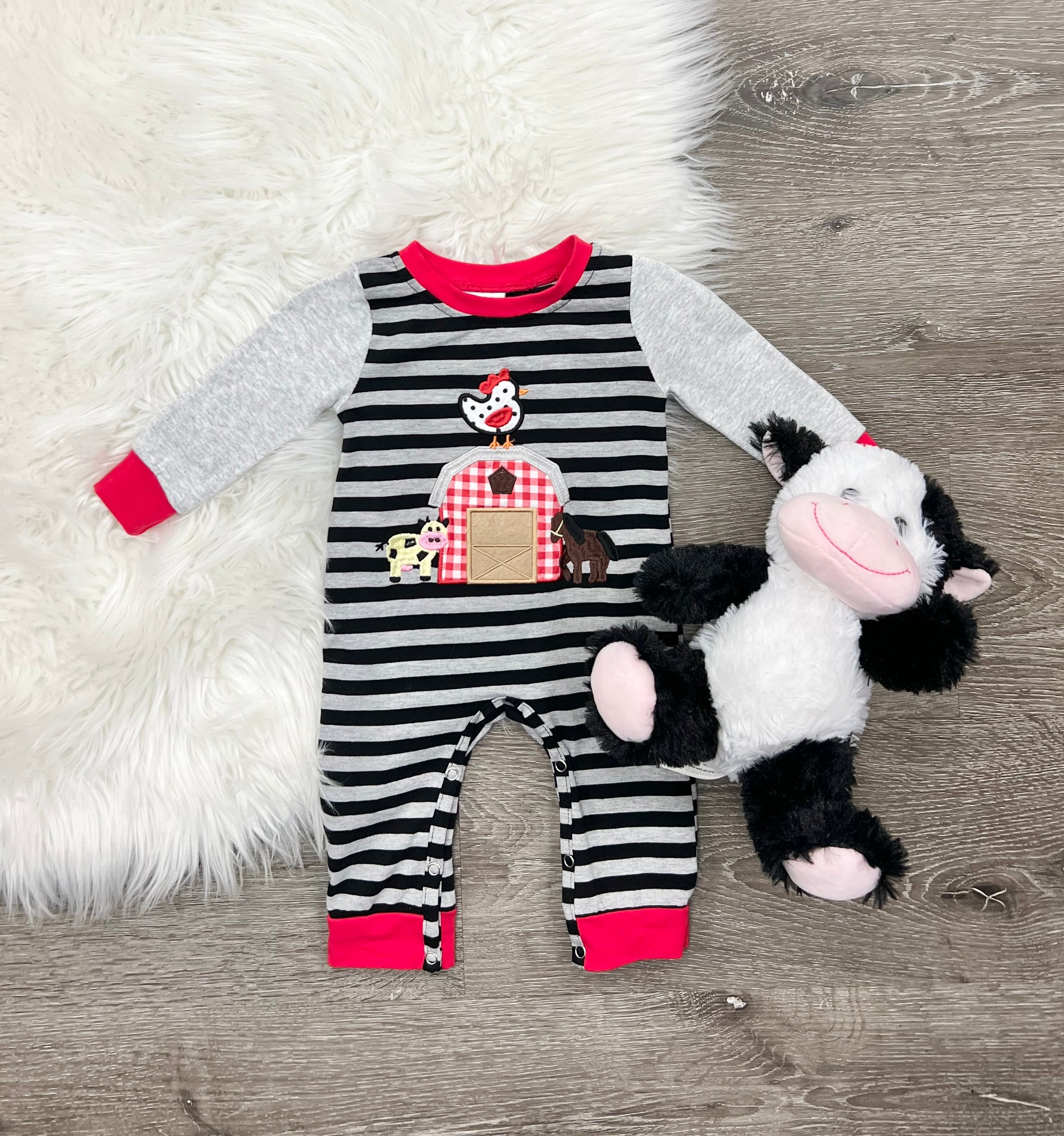 Happy Little Barn Romper