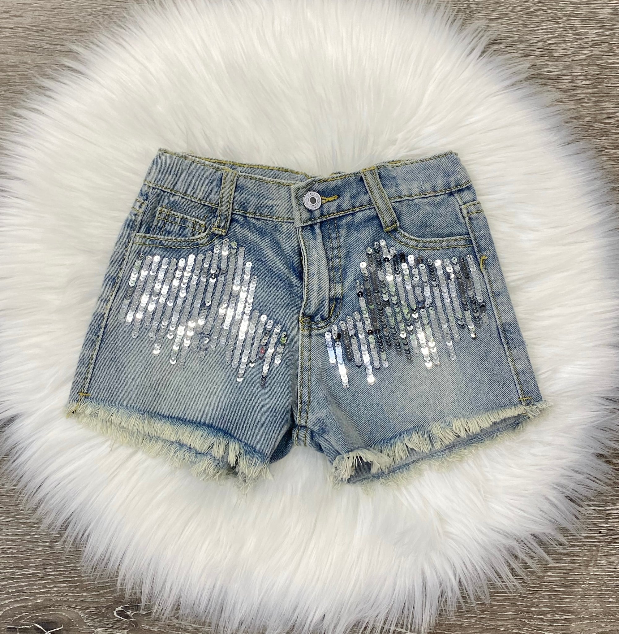 Silver hotsell sparkly shorts