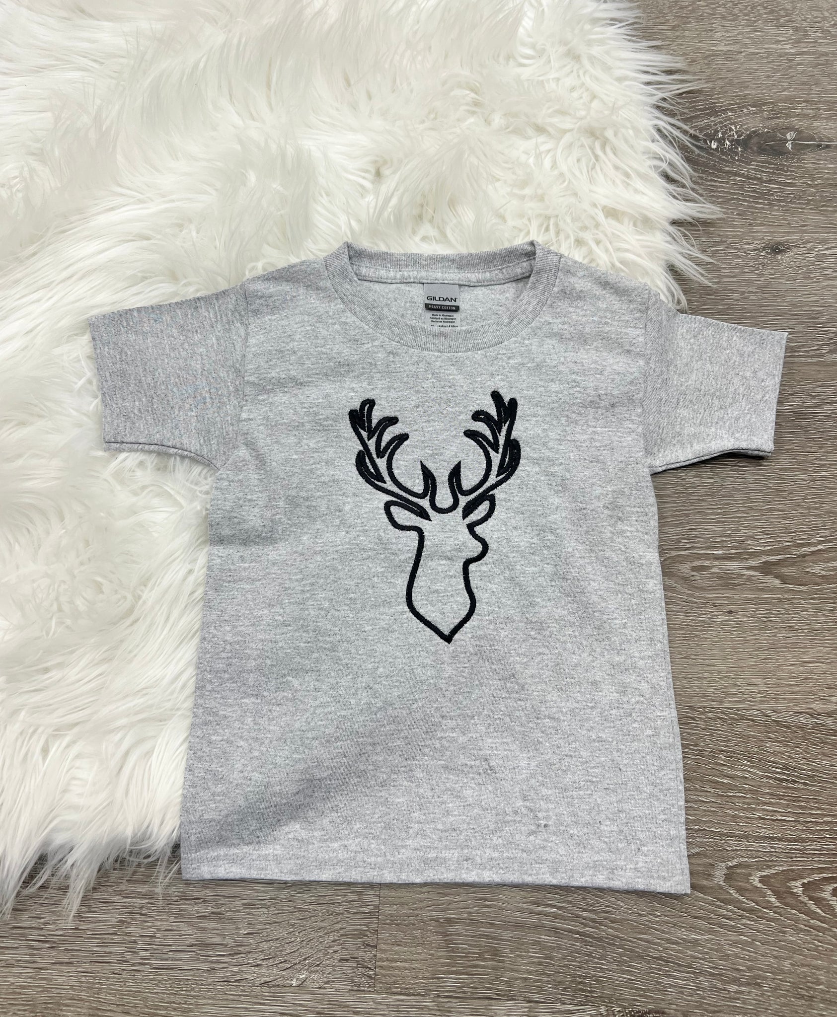 Embroidered Deer T-Shirt | Two Cute Boutique MN