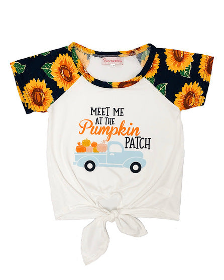 Pumpkin Patch Knot Top